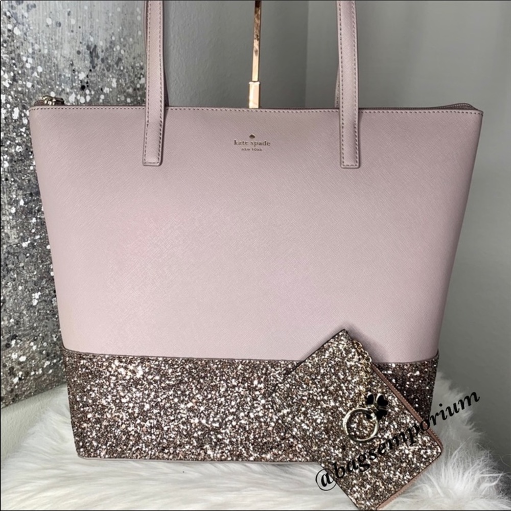 💫Holiday Set💫 Kate Spade Penny Greta Glitter Bag - Picture 2 of 8
